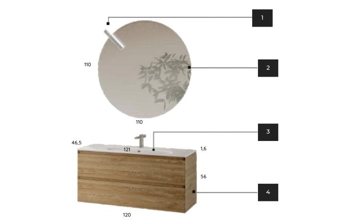 item includes washbasin console picasso 3 c25